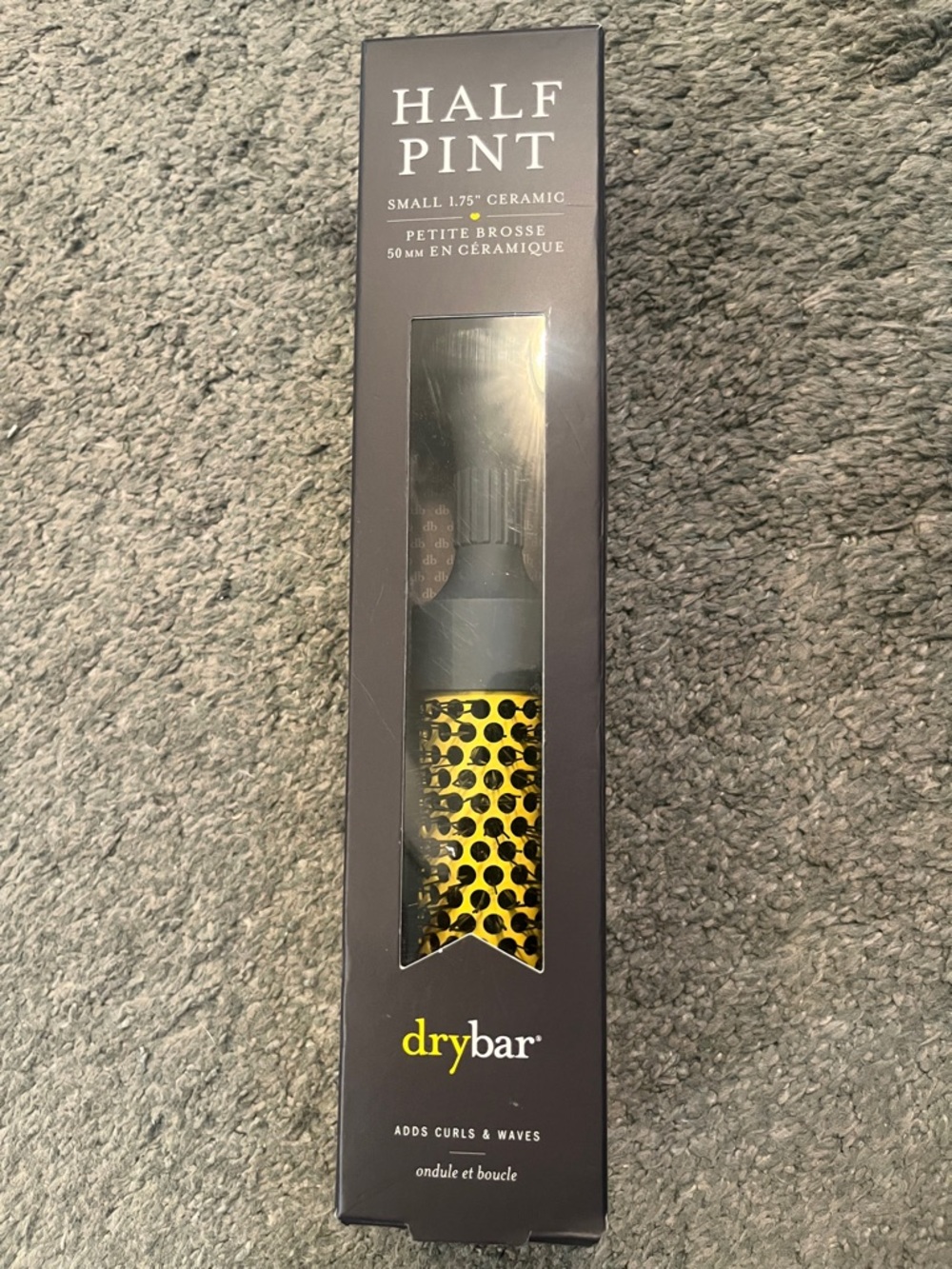 Drybar Half Pint Ceramic Round Brush in Yellow with Black Dots